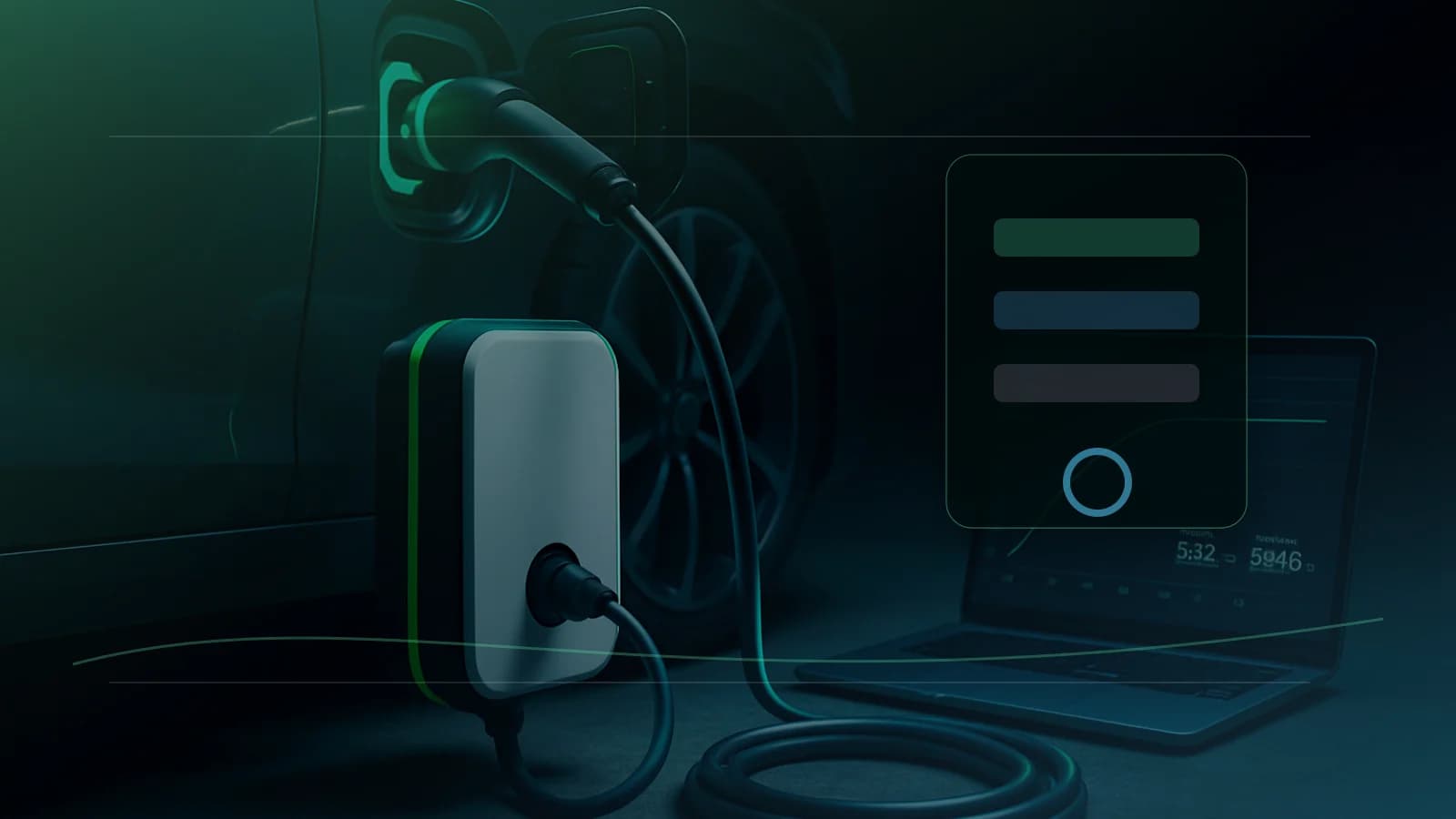 Gniazdo ładowania plug-in i moduł sterujący przy diagnostyce błędu P1FFF w Oplu Ampera.